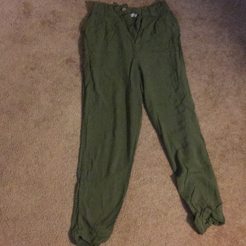 Green trousers